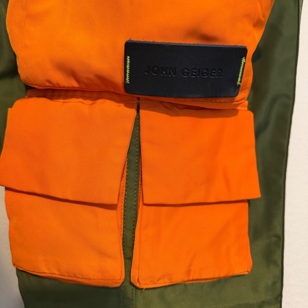 John Geiger Signature 9 Pocket Cargo Pants SZN 1 S Olive Orange archive pull on - Picture 3 of 6